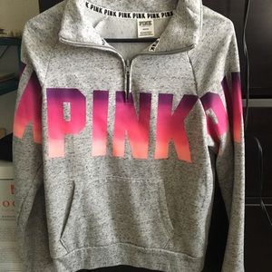 Victoria Secret/Pink Gray Quarter Zip